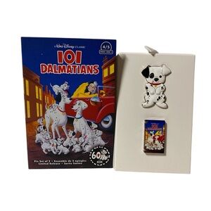 101 Dalmatians Pin Set VHS Collection Series 1 4/5 Disney Patch Limited Release